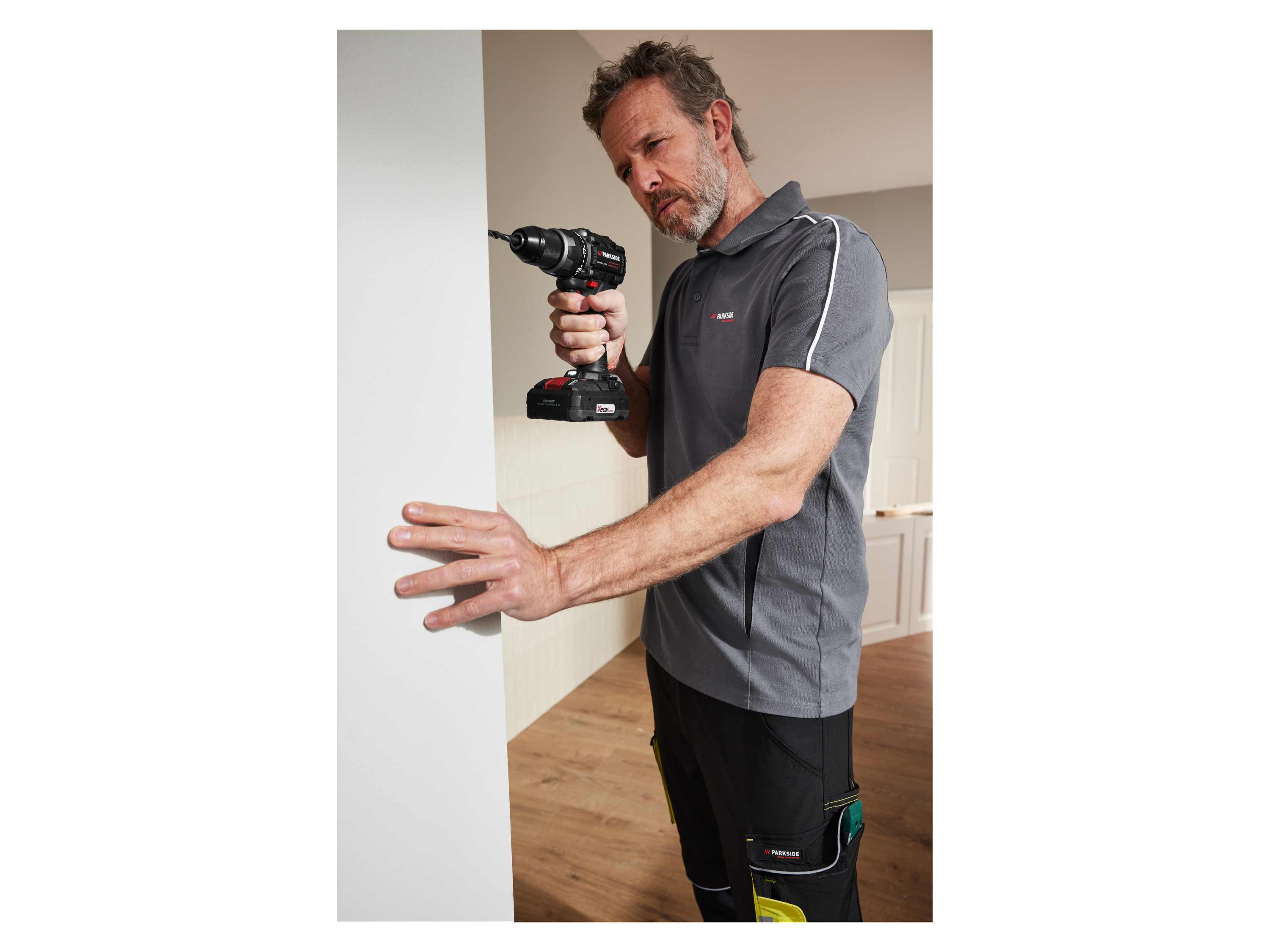 Thumbnail - PARKSIDE PERFORMANCE® Herren Funktions-Poloshirt, hoher Baumwollanteil (Grau, S (44/46))