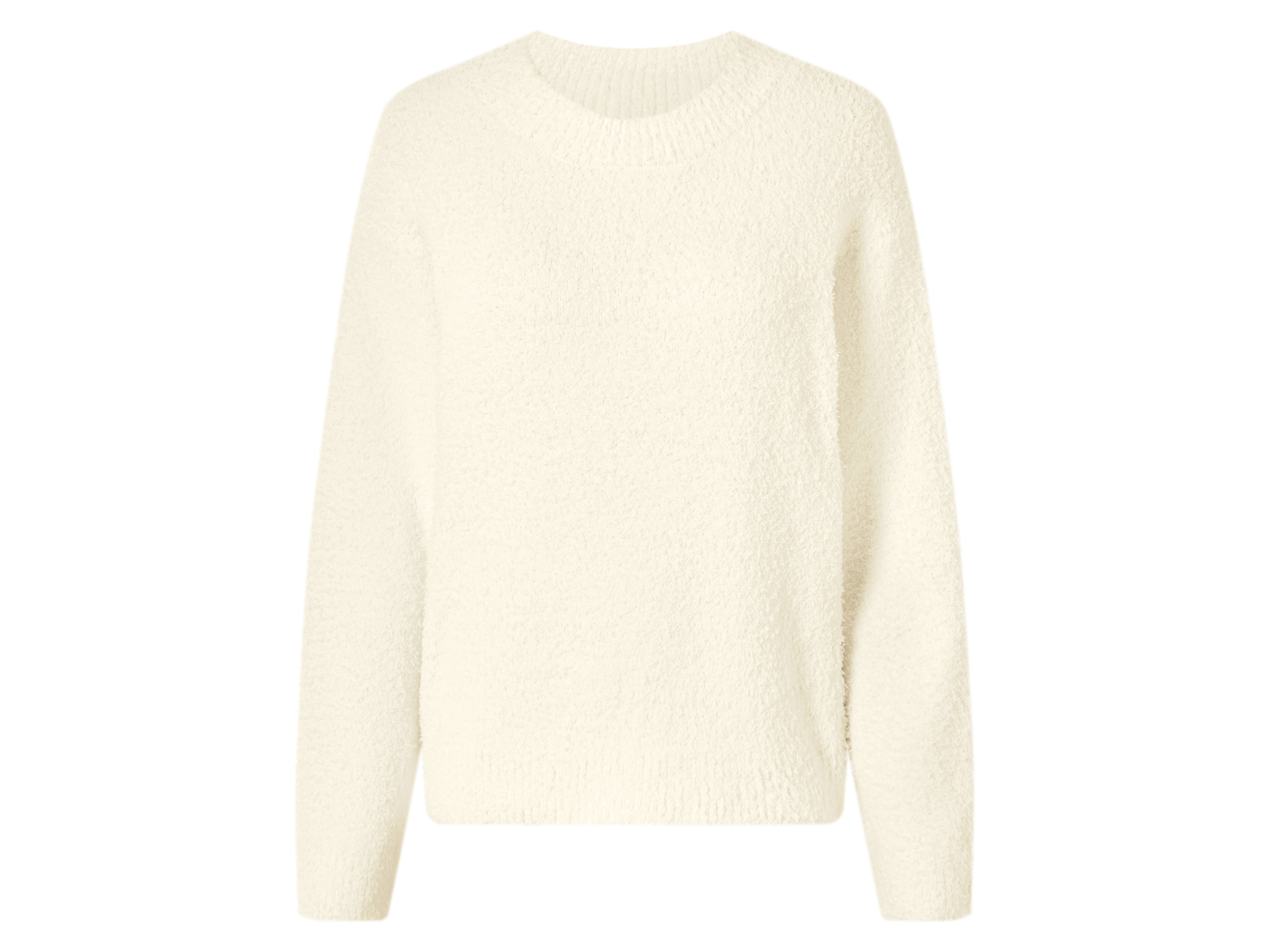 ESMARA® Damen Plüschpullover (Weiß, M(40/42))"" - Farbe: weiss