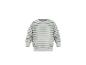 Gestreiftes Langarm-Sweatshirt in Hellgrün und Weiß