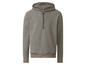 Ein grauer Hoodie mit Kapuze.