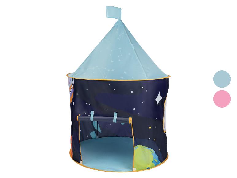Kinder-Spielzelt mit Weltraum-Motiv, blau und dunkelblau