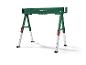Grüner PARKSIDE Klappbock mit verstellbaren Beinen.