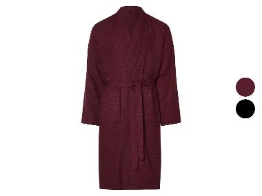 LIVARNO home Unisex Bademantel, mit modischer Waffelstruktur