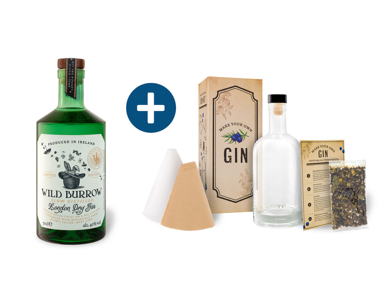 Gehe zu Vollbildansicht: Wild Burrow Slow Distilled London Dry Gin 40% Vol + DIY Gin Kit GRATIS - Bild 1