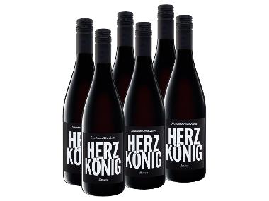 6 x 0,75-l-Flasche Weinpaket Rheinhessen Wine Lovers Herzkönig trocken, Rotwein