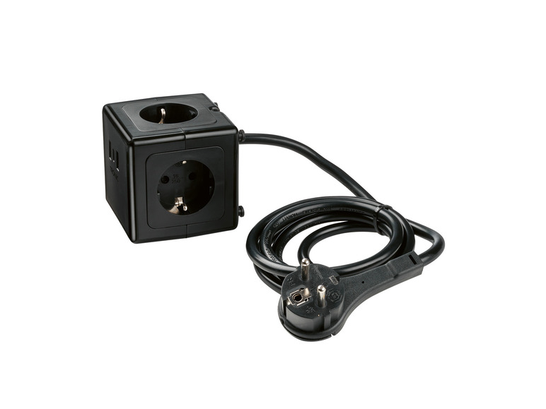 Steckdosenwürfel mit USB-Anschlüssen, 230 V