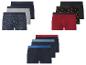 Set Herren-Boxershorts in verschiedenen Farben und Mustern, darunter einfarbig und mit Brezel-Print.