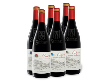 6 x 0,75-l-Flasche Weinpaket Les Aumôniers Séguret Côtes du Rhône Villages AOP trocken, Rotwein