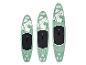 Drei HOME DELUXE Stand Up Paddle Boards Moana mintgrün in verschiedenen Größen.