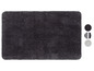Dunkelgrauer Badeteppich aus Frottee.