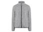 Graue Fleecejacke mit Frontreißverschluss und Stehkragen