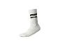 Weißer Sportsocken mit zwei schwarzen Streifen