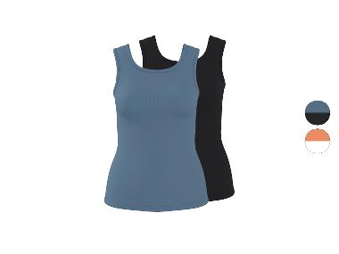 ESMARA® Damen Gerippte Tops, 2 Stück