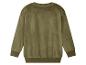 Grünes Velours-Sweatshirt mit langen Ärmeln, Rückseite