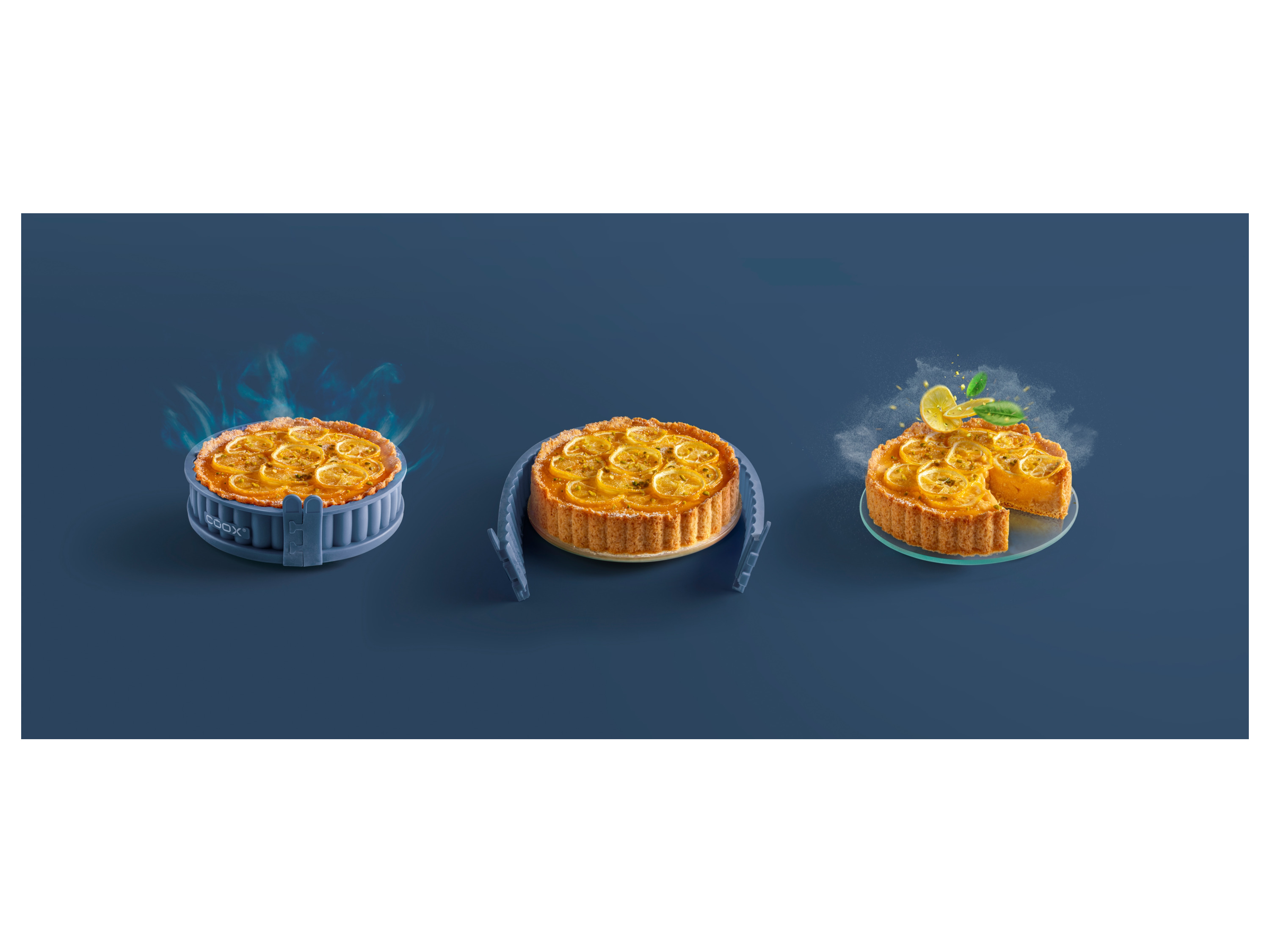 Thumbnail - Coox Quicheform mit Glasboden (Blaugrau)