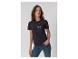 Dunkles T-Shirt mit Aufdruck und Jeans für Damen
