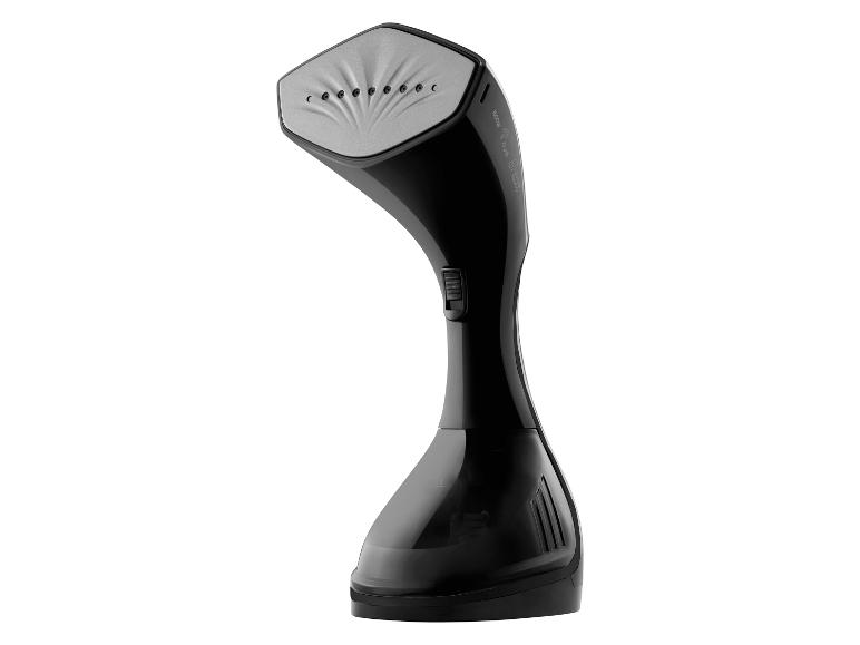 Ein schwarzes Dampfbügeleisen mit Heizplatte