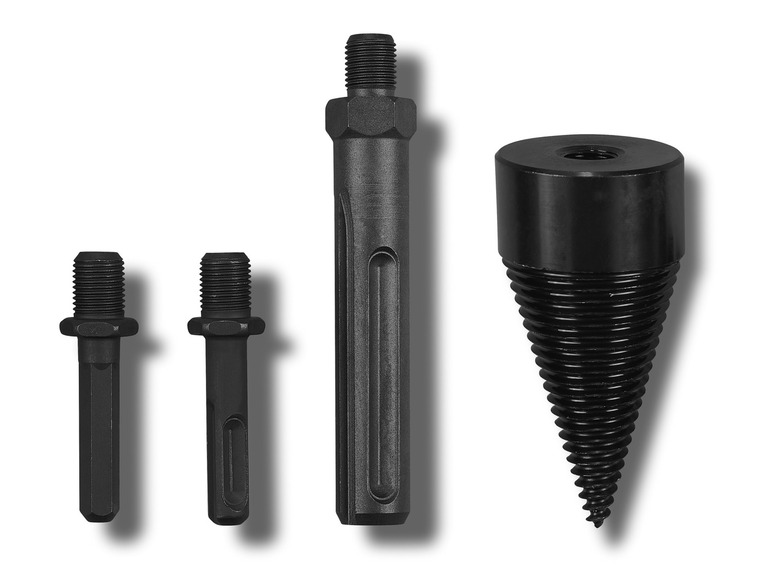 Ein konischer Bohrer und zwei SDS-plus Bohrer.