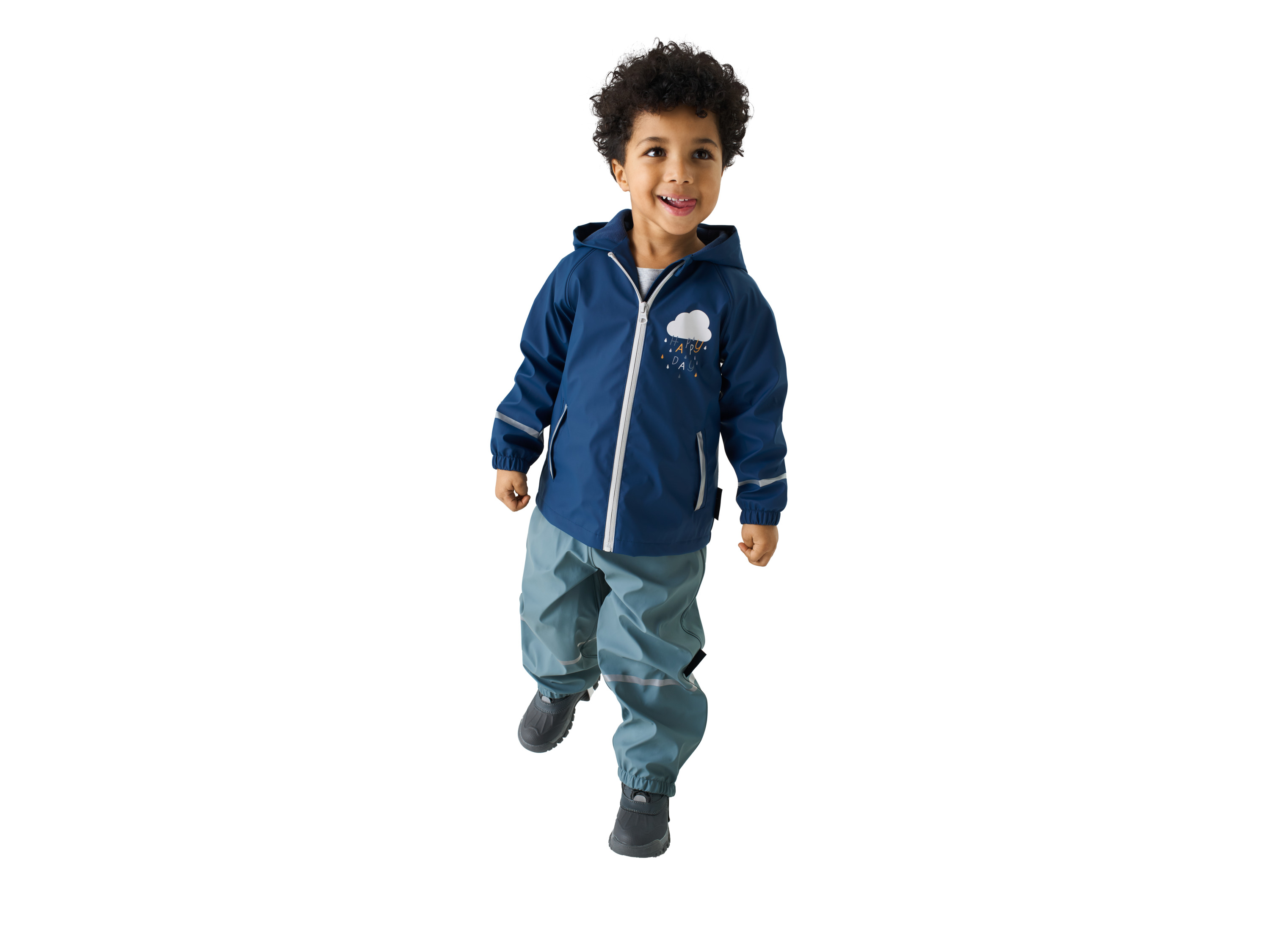 LUPILU® Baby Kleinkinder Matsch- und Buddeljacke, gefüttert (Navy, 110/116) – Bild 2 von 4