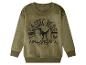 Grünes Kinder-Langarmshirt mit 'Jurassic World' Dinosaurier-Aufdruck.