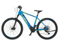Blaues Fischer E-Mountainbike mit Scheibenbremsen.
