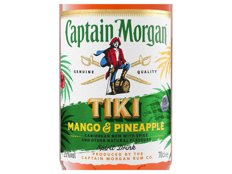 Gehe zu Vollbildansicht: Captain Morgan Tiki Mango and Pineapple (Rum-Basis) 25% Vol - Bild 2