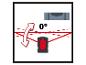 Laserwasserwaage mit 0-Grad-Winkel und Wasserwaage.