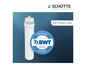 Ein weißer BWT Premium Wasserfilter für Duschen.