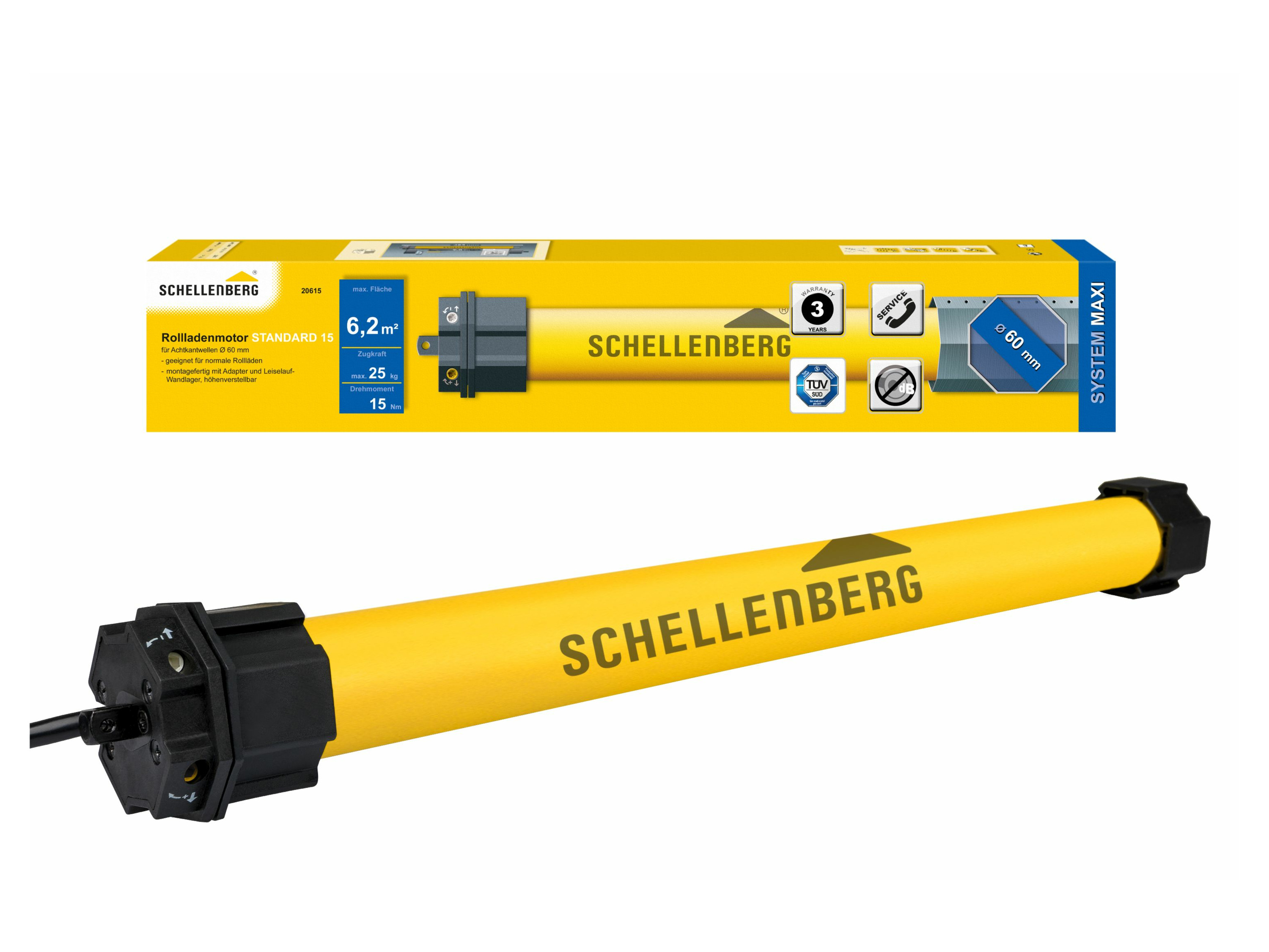 Schellenberg Rohrmotor Standard (Maxi 15 Nm)""