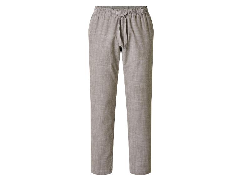 Graue Herren-Freizeithose mit Kordelzug in der Taille.