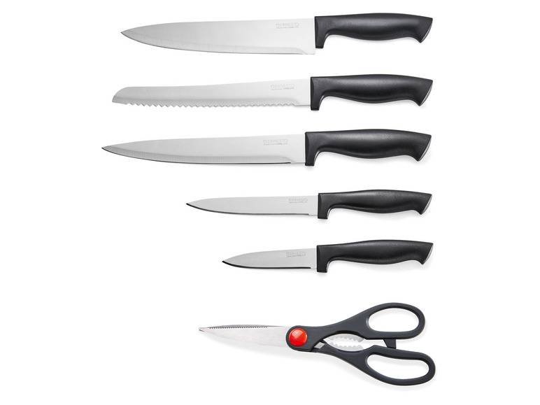Gehe zu Vollbildansicht: ERNESTO Messerblock, mit 5 Messern und Schere - Bild 2