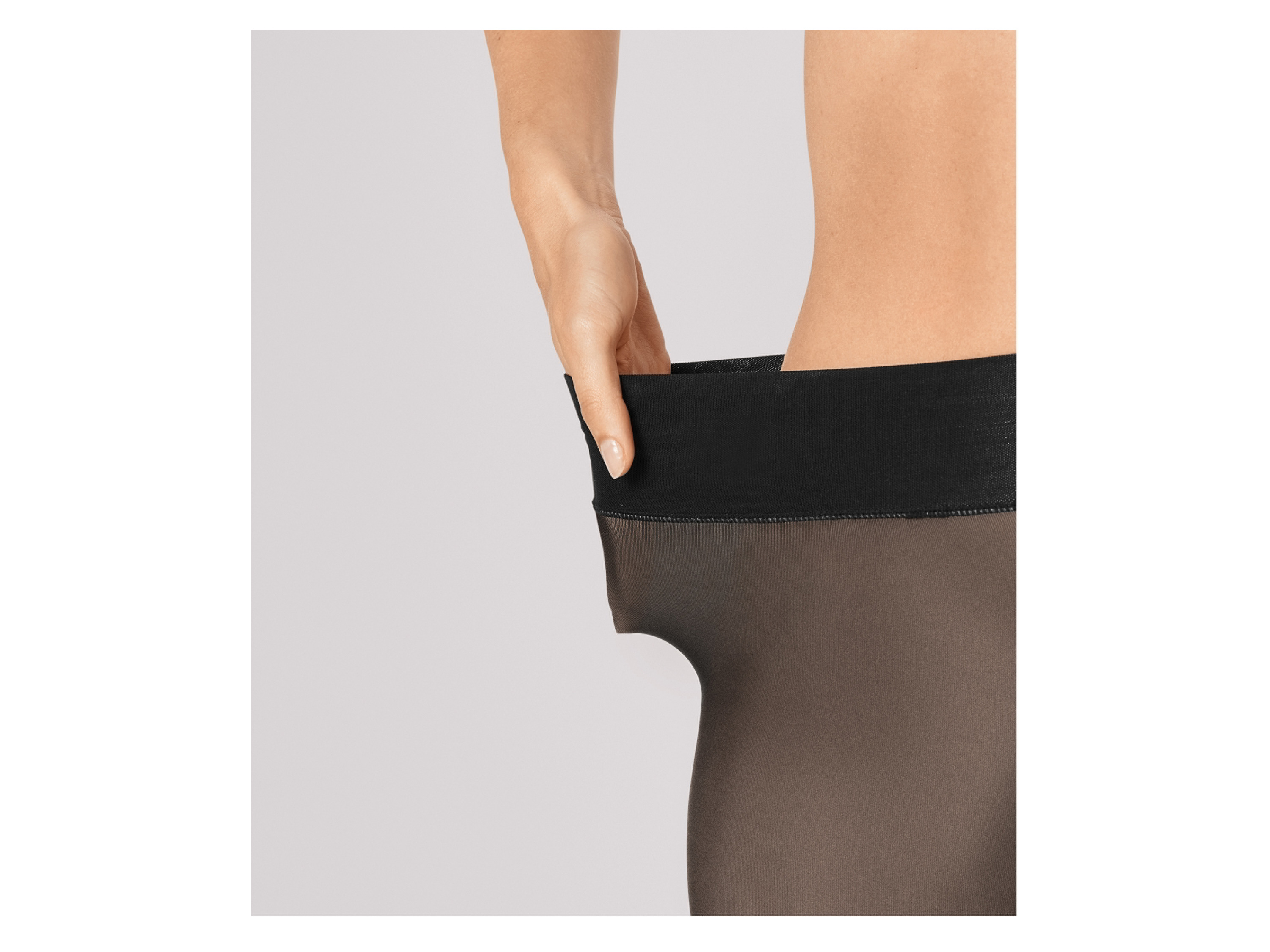 Thumbnail - esmara® Damen Thermostrumpfhose 70DEN mit nude (schwarzes Netz, M(40/42))