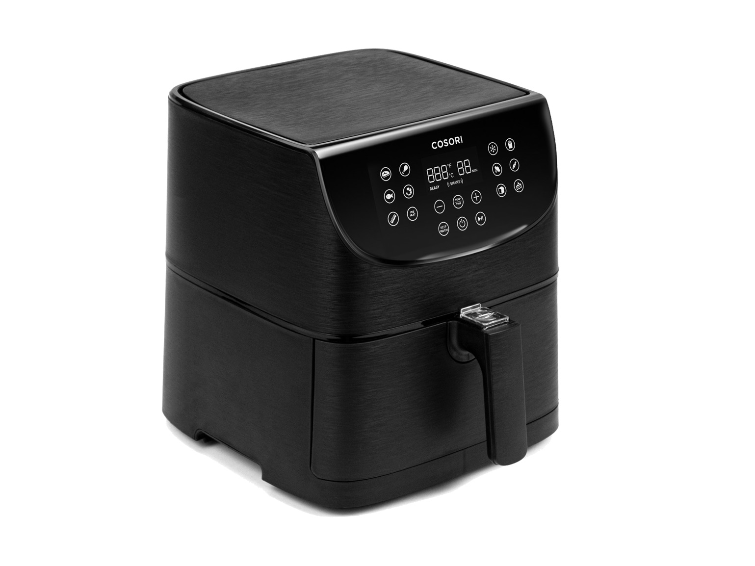 Cosori Heißluftfritteuse »CP158-AF«, inkl. Zubehör““ | dass Pommes Frites knusprig und Hähnchenschenkel saftig werden. Wenn die Garzeit abgelaufen ist und die Heißluftfritteuse einen Signalton von sich gibt, erwartet Sie ein einzigartiges Geschmackserlebnis. Digitales LED die Temperatur 75-205°C und die Zubereitungszeit bis zu 60 Minuten manuell einzustellen. Kochen war nie einfacher! XXL Fassungsvermögen : Die Heißluftfritteuse verfügt über einen 6L großen Garraum sowie einen 5,5L großen Korb. Die Cosori XXL 5,5L Heißluftfritteuse wurde für eine Familie, der 5-6 Personen angehören