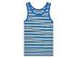 Blau-graues gestreiftes Kindertanktop.