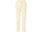 Elegante cremefarbene Damenhose mit Bundfalten und hohem Bund.