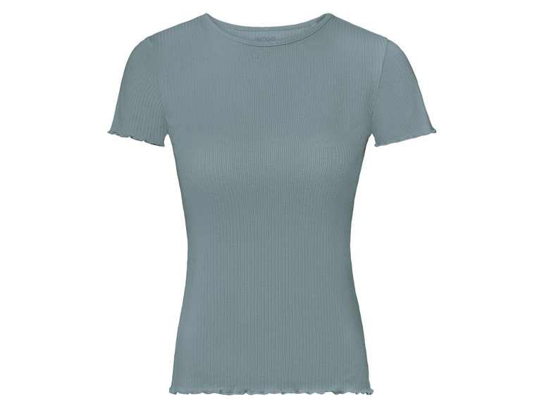 Gehe zu Vollbildansicht: esmara® Damen T-Shirt, 2 Stück, in Ripp-Qualität mit Rundhalsausschnitt - Bild 6