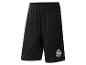 Schwarze Sporthose mit Kordelzug und rundem Emblem mit Adler.