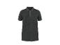 Dunkelgraues Herren-Poloshirt mit kurzen Ärmeln und zwei Knöpfen.