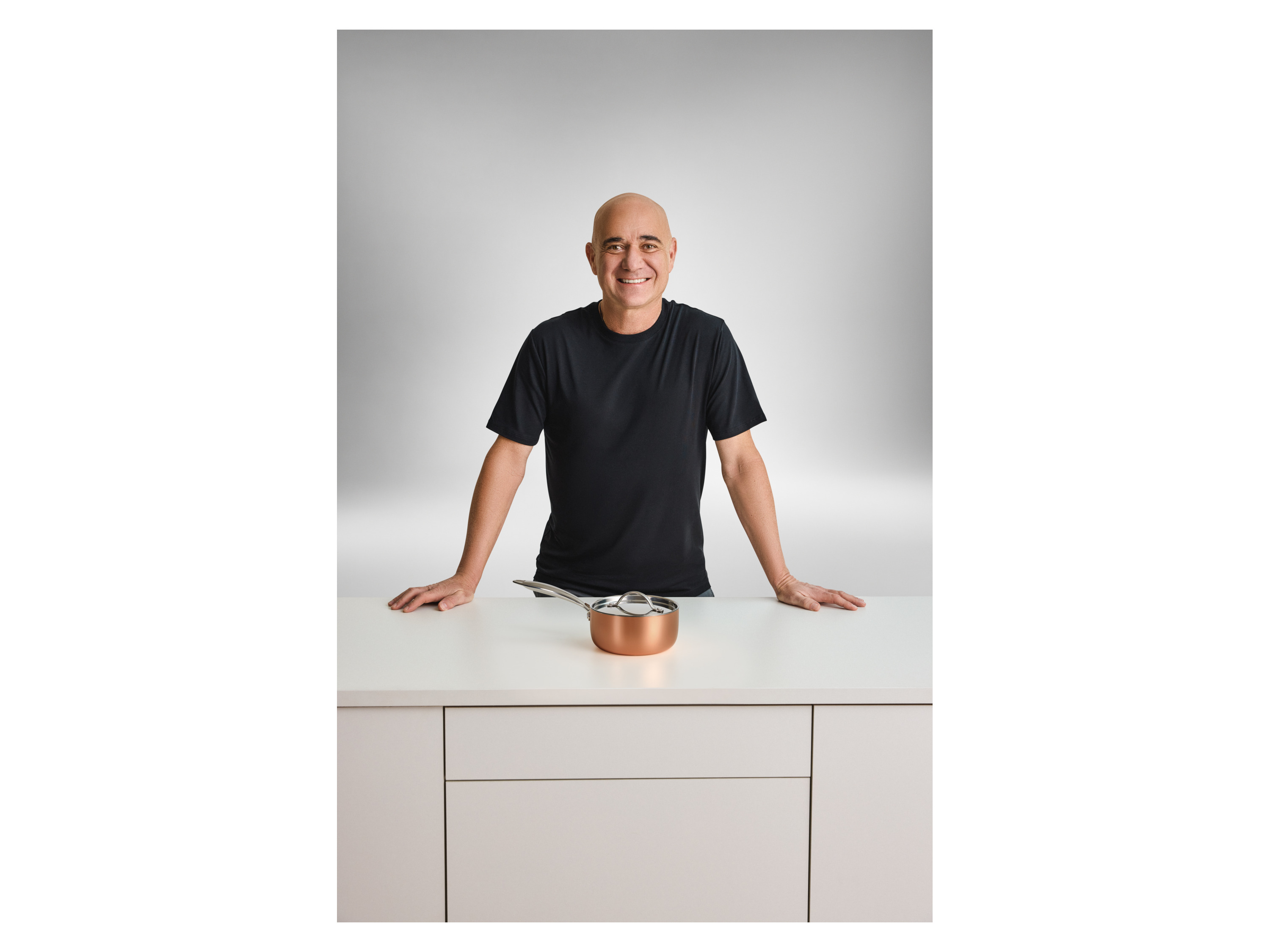 SILVERCREST® Premium-Stielkasserolle mit Kupferschicht, Andre Agassi, Ø 16 cm – Bild 3 von 4