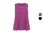 Fuchsiafarbenes Damen-Tanktop mit Logo auf der Brust, erhältlich in Fuchsia und Schwarz.