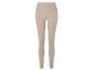 Beige Leggings mit hoher Taille.