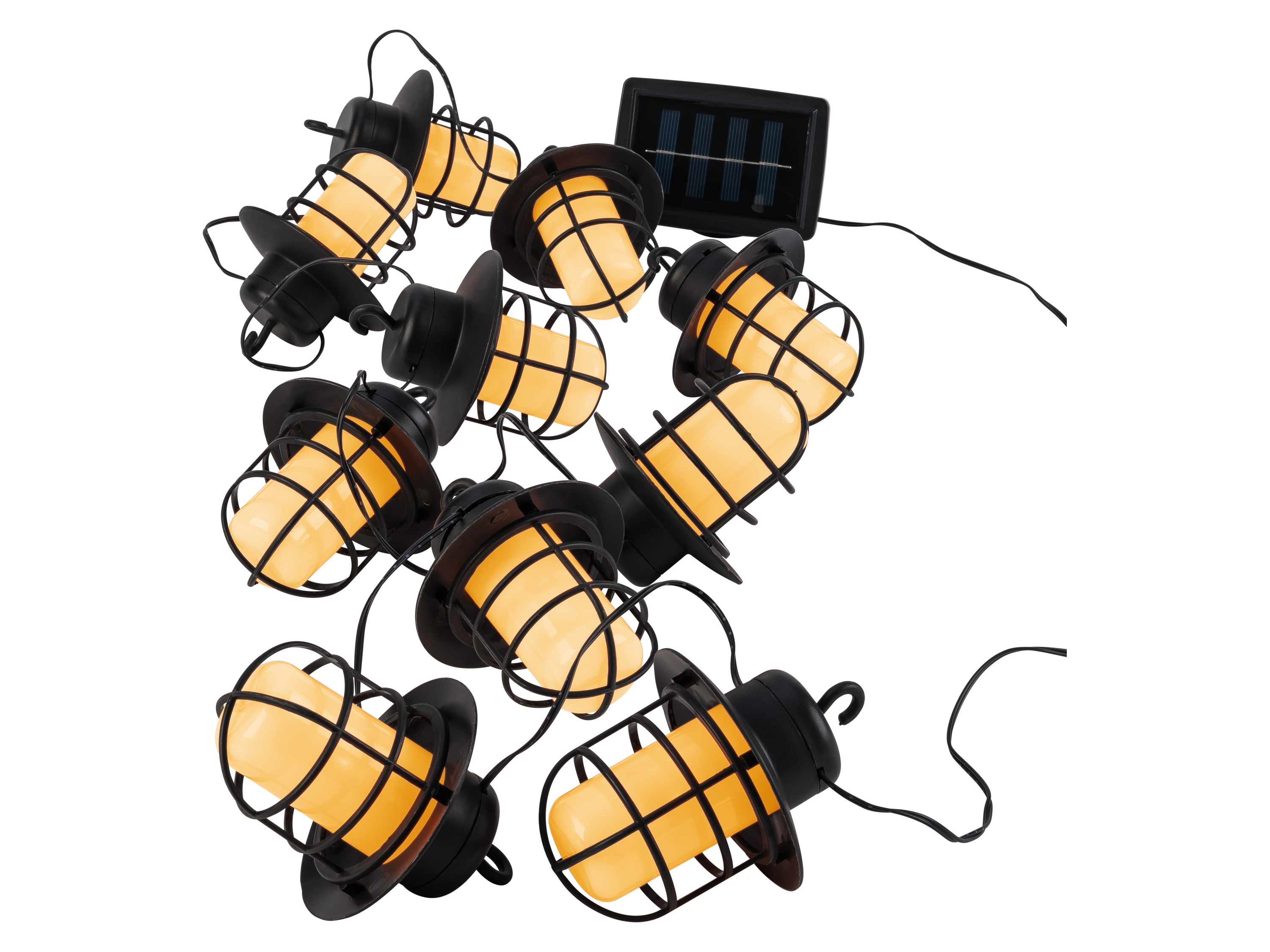 Thumbnail - LIVARNO® Lichterkette Flammeneffekt Ball, Mini Laterne Solar 100 LED (Mini-Laterne)