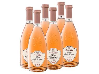 6 x 0,75-l-Flasche Weinpaket Ca' del Lago Rosa dele Dame Trevenezie IGT trocken, Roséwein