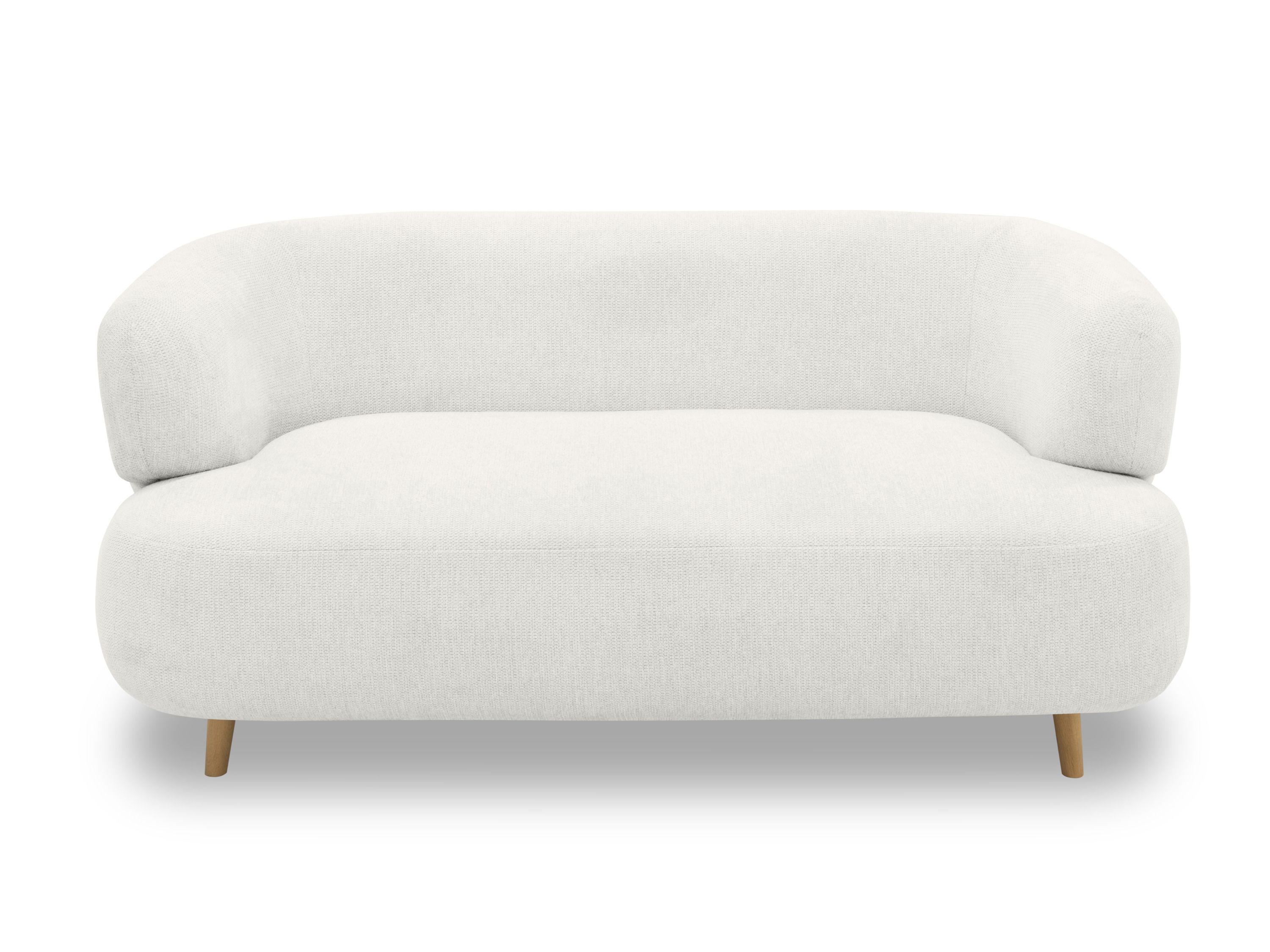 Thumbnail - Domo 2-Sitzer Sofa / Sessel »Brest«, im modernen Design (2 Sitzer + Holzfüße, 160x86cm, Weiß)