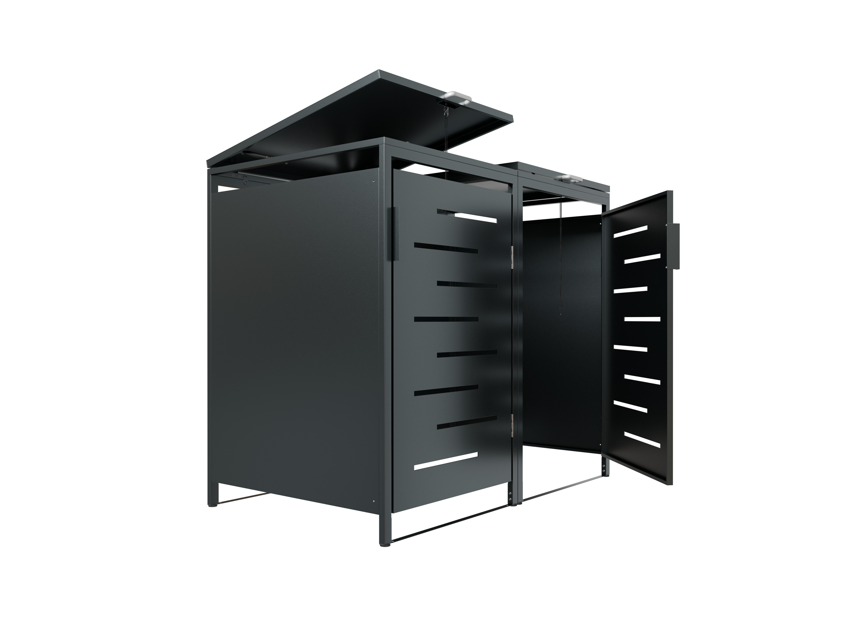 JUSKYS Metall Mülltonnenbox Arel (2er) – Bild 3 von 4