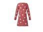 Kinderkleid mit langen Ärmeln und Herzmuster, in Rosa.