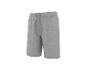 Graue Sweatshorts mit Kordelzug in der Taille.
