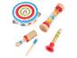 Tamburin, Rassel, Holzblasinstrument und Kastagnetten Playtive.
