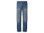 Blaue Straight-Leg Jeans mit leichter Waschung.