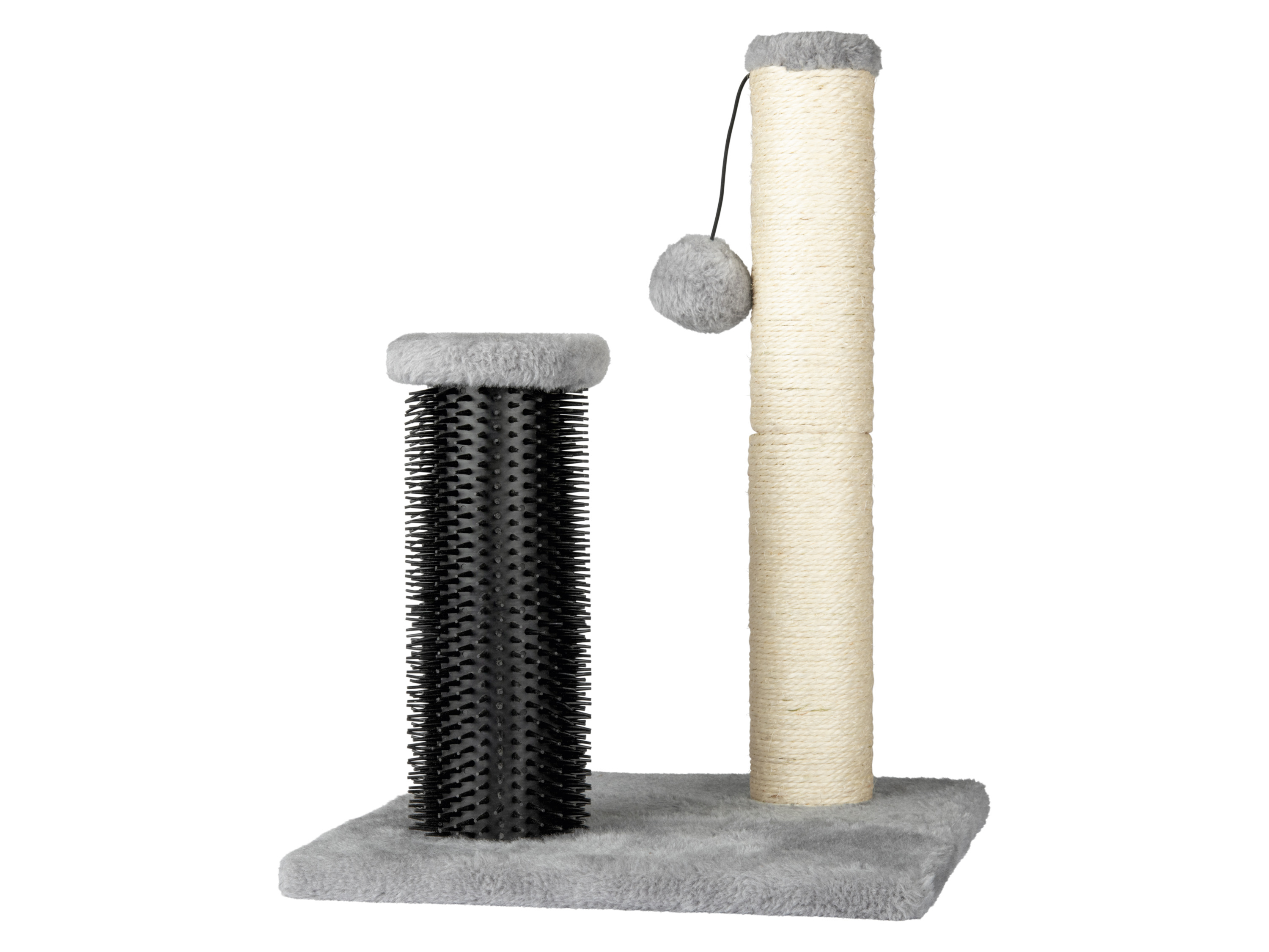 ZOOFARI® Katzen Kratzstamm mit Massageelementen (Kratzstamm mit Massagebürster)
